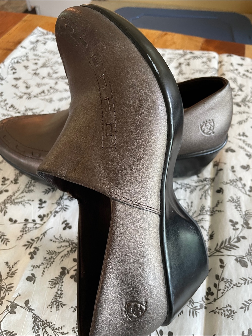 Ariat Bronze Metallic Slip-On Clog Mules